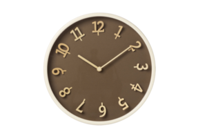 schwarz Uhr mit Gold Nummer isoliert auf ein transparent Hintergrund png
