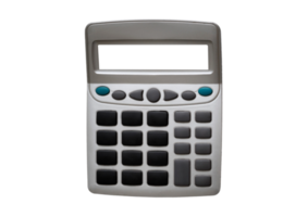 gris calculadora aislado en un transparente antecedentes png