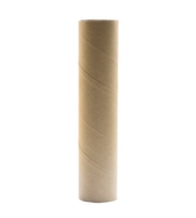 single standing tissue paper roll core isolated with clipping path in png format