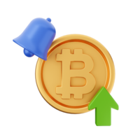 3d bitcoin criptomoeda ícone ilustração png