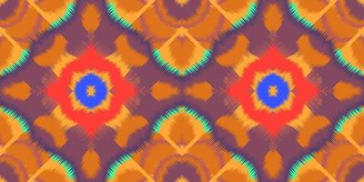 Ethnic fabric pattern Designed from geometric shapes Ethnic Asian style fabric pattern Used for home decoration, carpet work, indoor and outdoor use. vector