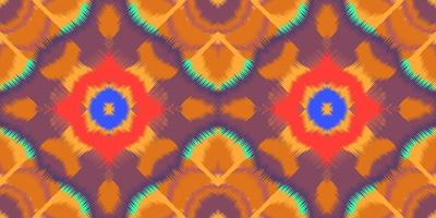 Ethnic fabric pattern Designed from geometric shapes Ethnic Asian style fabric pattern Used for home decoration, carpet work, indoor and outdoor use. vector