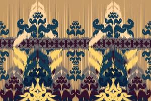 Ethnic fabric pattern Designed from geometric shapes Ethnic Asian style fabric pattern Used for home decoration, carpet work, indoor and outdoor use. vector