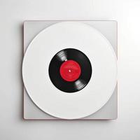 Vinyl record with turntable isolated on a white background AI generate photo