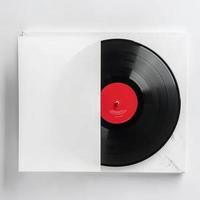 Vinyl record with turntable isolated on a white background AI generate photo