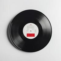 Vinyl record with turntable isolated on a white background AI generate photo