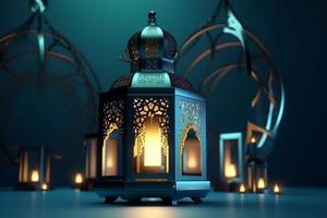 arabic islamic background ramadan kareem, eid mubarak AI photo