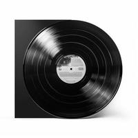 Vinyl record with turntable isolated on a white background AI generate photo