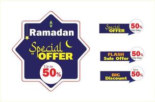 Ramadán oferta modelo diseño, vector ilustración