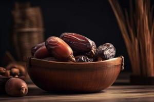 fecha Fruta antecedentes Ramadán Kareem, eid Mubarak ai foto