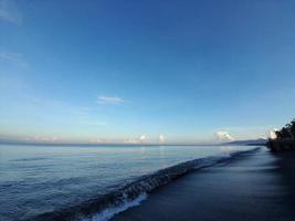 Morning atmosphere on a beach on the island of Lombok, Indonesia photo