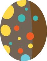 free color Easter egg with pattern vector