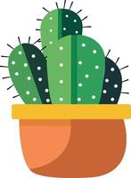 cactus color line icon vector