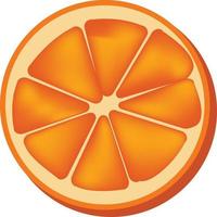 orange slice free food icon vector