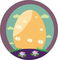 Easter egg flat  vector design