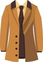 vector illustration brown man suit