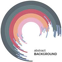 Abstract background with bright rainbow colorful lines. Colored circles with place for your text on a white background. vector