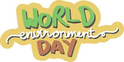 World environment day typography vector