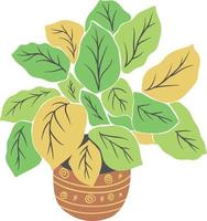 Potted plant illustration vector