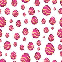 Seamless pattern with colorful Easter eggs. Vector illustration