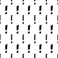 Seamless pattern with hand drawn exclamation mark symbol. Black sketch exclamation mark symbol on white background. Vector illustration