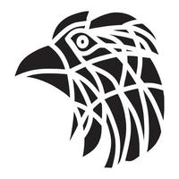 Eagle head with stencil art design vector