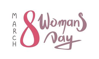 Holiday card for women's day March 8. Banner on white background. vector