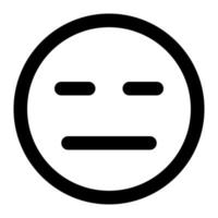 plano cara facial expresión contorno icono de emoticon vector