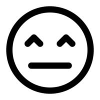 plano cara facial expresión contorno icono de emoticon vector