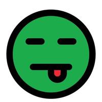 bad facial expression fill icon of emoticon vector