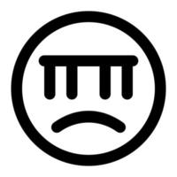 crying  facial expression outline icon of emoticon vector