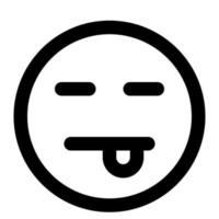 bad  facial expression outline icon of emoticon vector