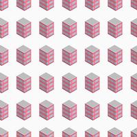 Isometric building seamless pattern. Urban architecture concept background. City buildings in isometric style. Vector illustration.