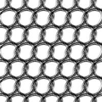 Seamless pattern with black sketch hand drawn pencil scribble ellipse shape on white background. Abstract grunge texture. Vector illustration