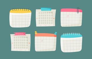 A set of calendars. Vector illustration for the month. Day Planner. Schedule. Plan for the month.