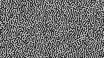 Monochrome Turing reaction background. Abstract diffusion pattern with chaotic shapes. Vector illustration.