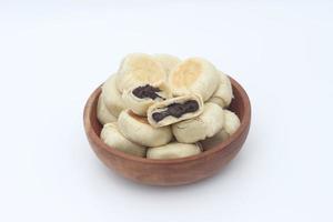 a close up of Bakpia with chocolate flavor photo