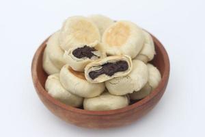 a close up of Bakpia with chocolate flavor photo