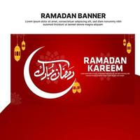 Crescent Ramadan Background Vector Pro Vector