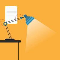 Table lamp illustration vector