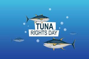 Tuna Rights Day background. vector