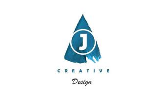 J alphabet  water color logo artistic, fancy,  trendy hand drawn  vector design on black  background.