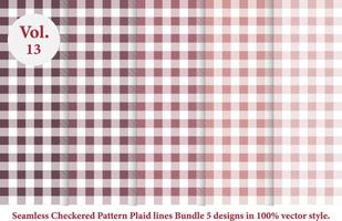 Plaid lines Pattern checkered vector