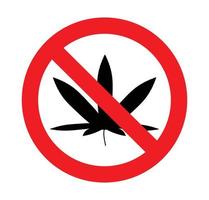 prohibición de marijuana vector