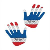 thailand flag hand vector