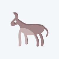 Icon Donkey. related to Domestic Animals symbol. simple design editable. simple illustration vector