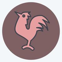 Icon Rooster. related to Domestic Animals symbol. simple design editable. simple illustration vector