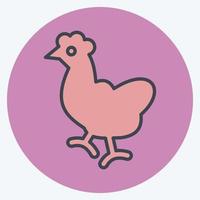 Icon Chicken. related to Domestic Animals symbol. simple design editable. simple illustration vector