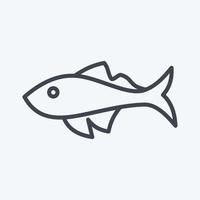 Icon Fish. related to Domestic Animals symbol. simple design editable. simple illustration vector