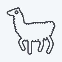 Icon Llama. related to Domestic Animals symbol. simple design editable. simple illustration vector